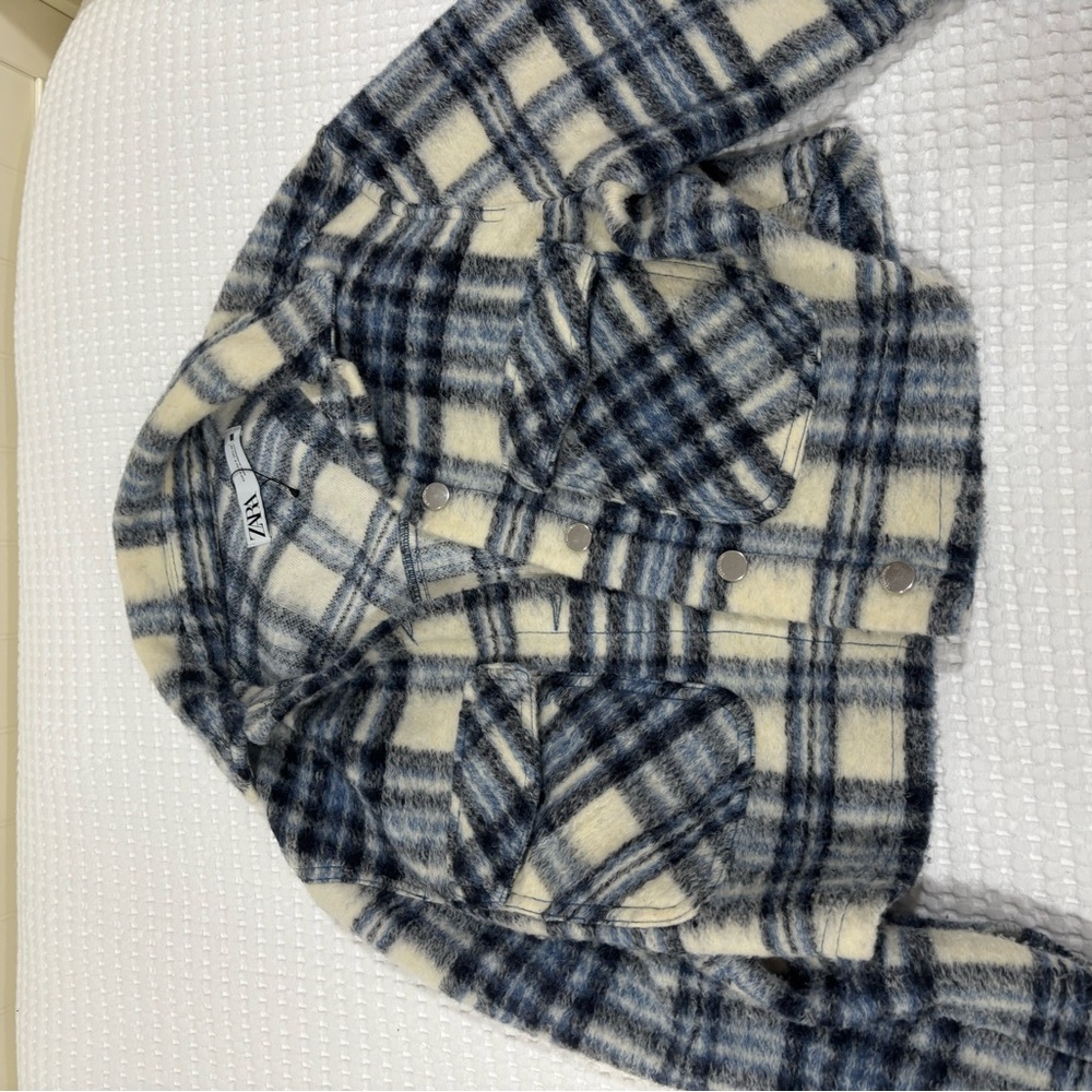 Zara Blue Plaid Jacket